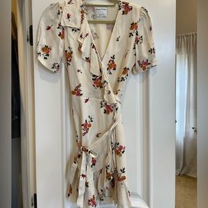 Privacy Please floral mini wrap dress XS